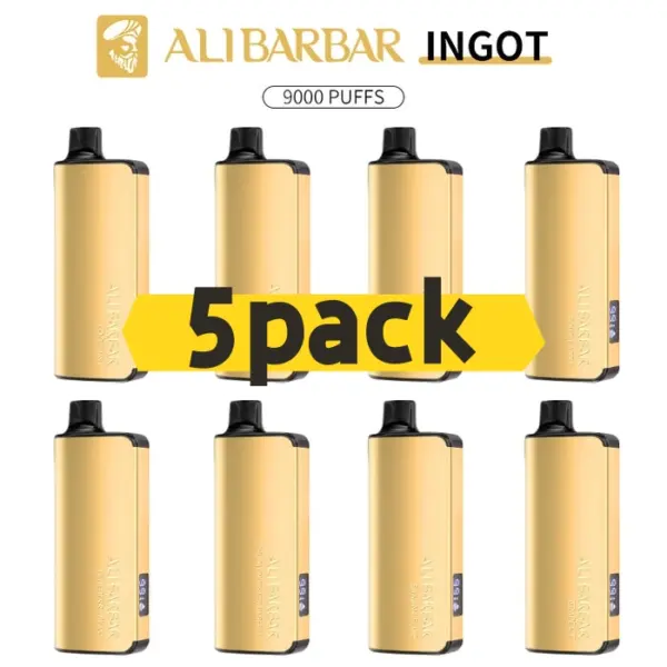 Alibarbar Ingot 9000 puffs-5 pack Multiple flavors