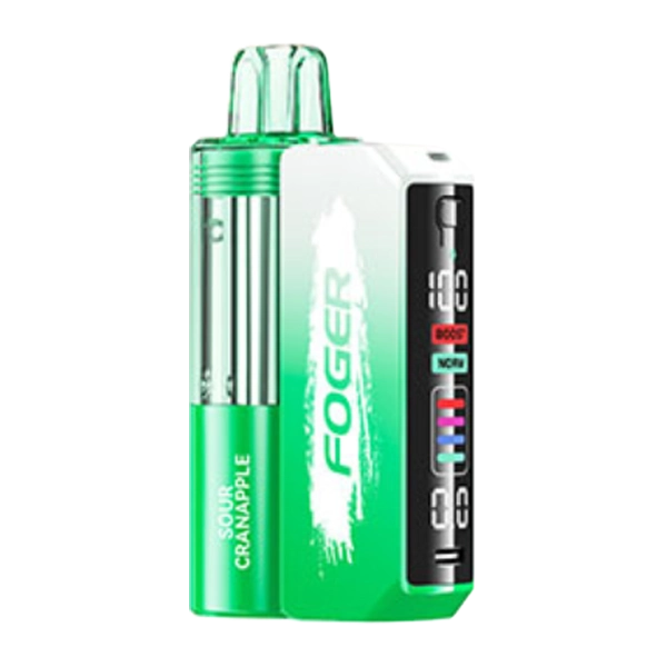 A diagram showing the FOGER Switch Pro pod separating from the magnetic charging power bank, illustrating how to charge foger vape safely